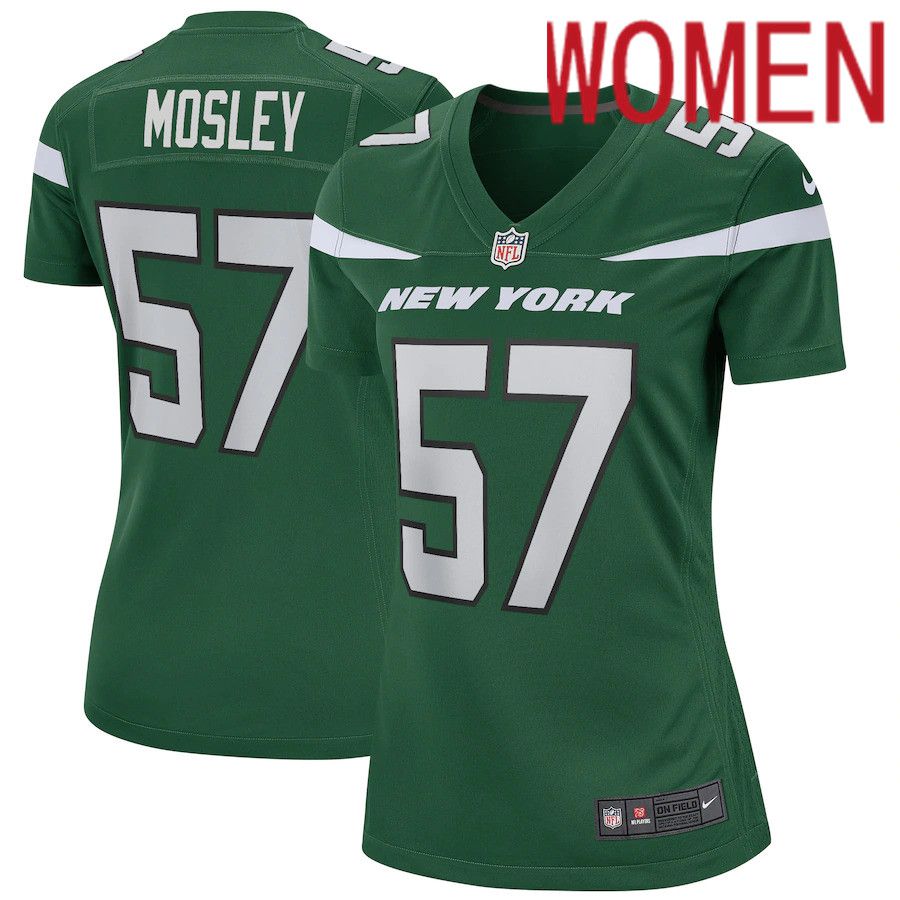 Women New York Jets #57 C.J. Mosley Nike Gotham Green Game Player NFL Jersey